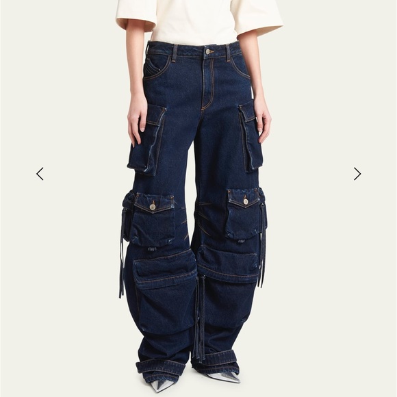 Attico Fern Cargo Denim Pants - NWT - Picture 4 of 4